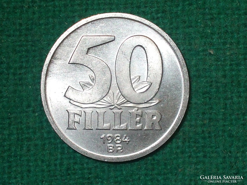 50 Filér 1984 ! It was not in circulation! Greenish!