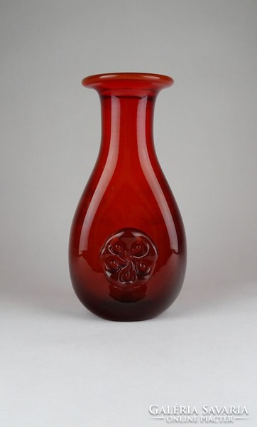 1F288 Anyagában színezett fújt üveg váza 26 cm