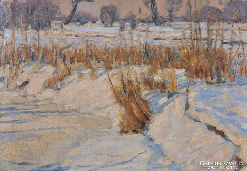 Attributed to Geza Kádár (1878-1952): winter landscape,
