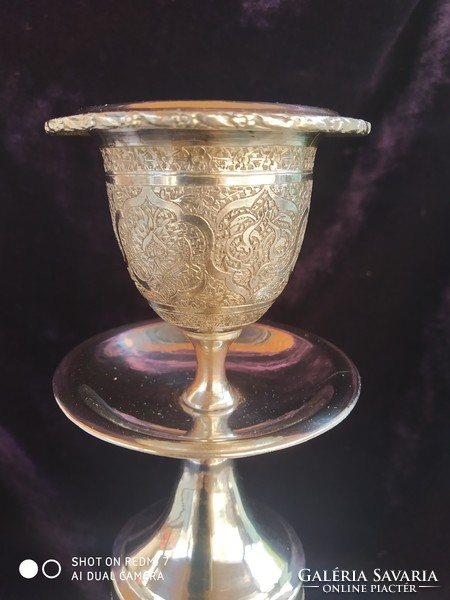 Antik perzsa ezüst gyertyatartó (Isfahan) VARTAN 84 zolotnik (875)