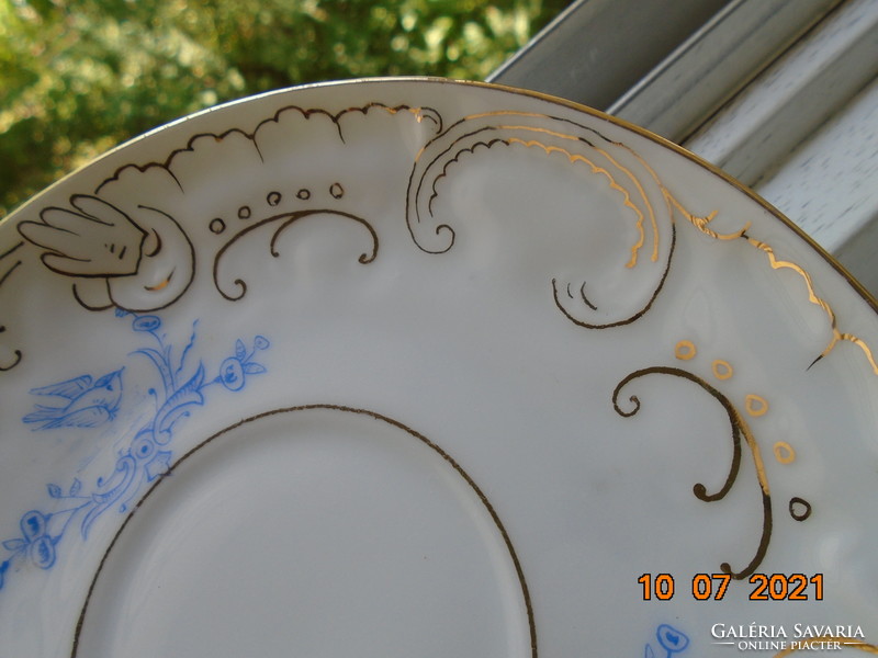 19. Sz new rococo convex shell and painted zinc, with flower patterns, tea cup coaster