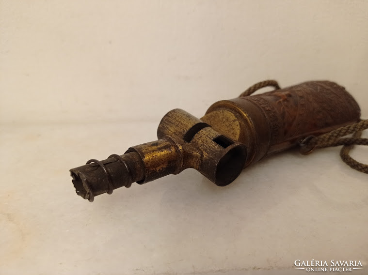 Antique hunting rifle gun gunpowder holder gunpowder holder patina copper hunting tool