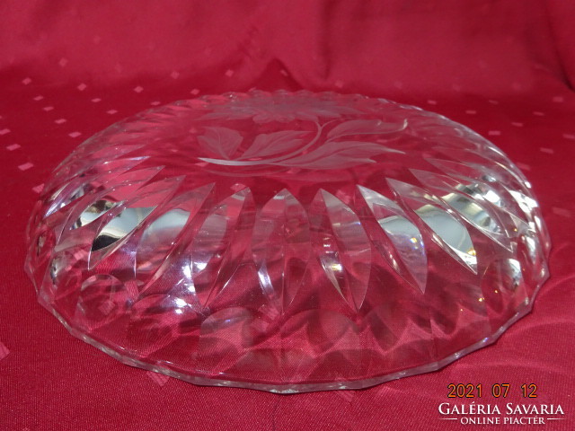Lead crystal cake bowl with josephinenhütte - hand sanded. He has!
