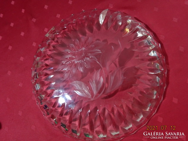 Lead crystal cake bowl with josephinenhütte - hand sanded. He has!