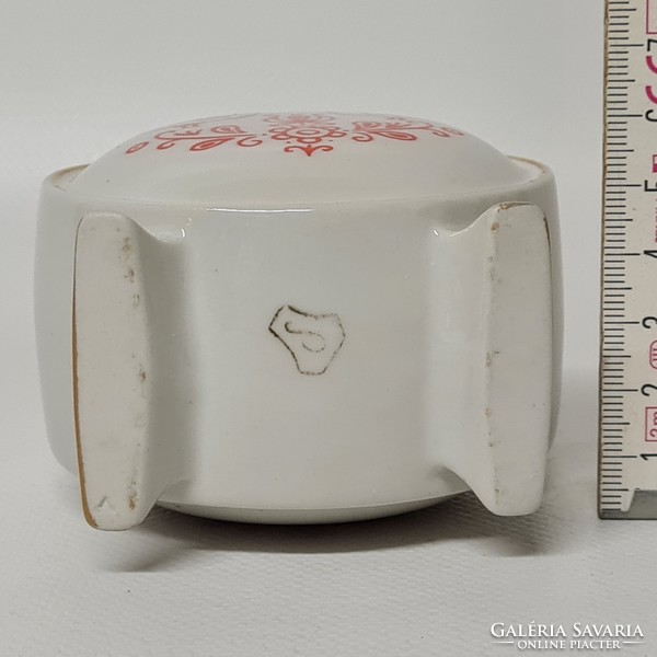 Kőbánya folk bird motif porcelain water bottle (1828)