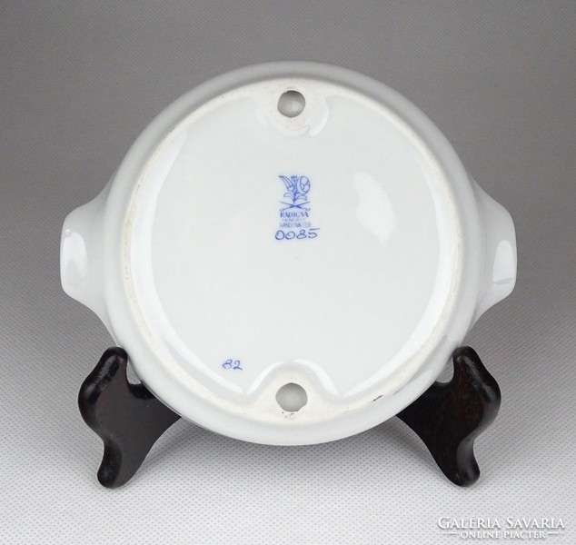 1F361 Jelzett kalocsai mintás porcelán hamutál