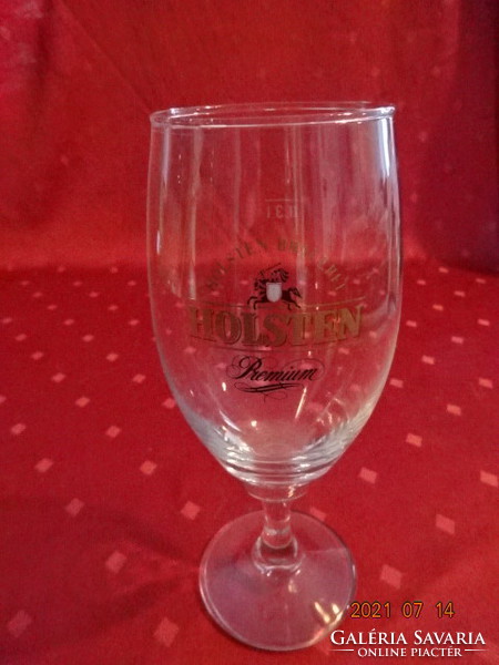Beer glass - with holsten inscription, height 19 cm. He has! Jókai.