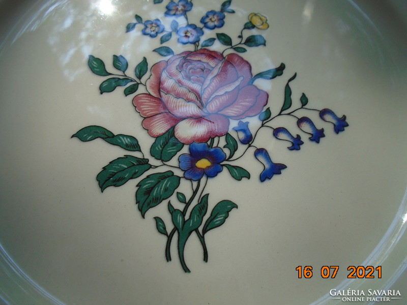 Villeroy&Boch ALT STRASSBURG rózsás virágos polikróm tányér, Merkúr jelzés