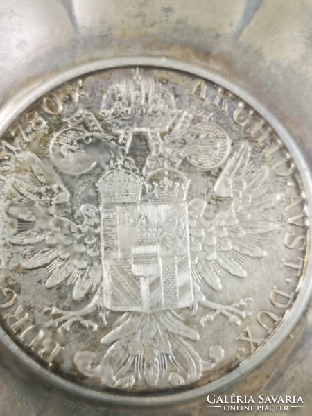 MÁRIA TERÉZIA ezüst érme tál alexander sturm bécs
