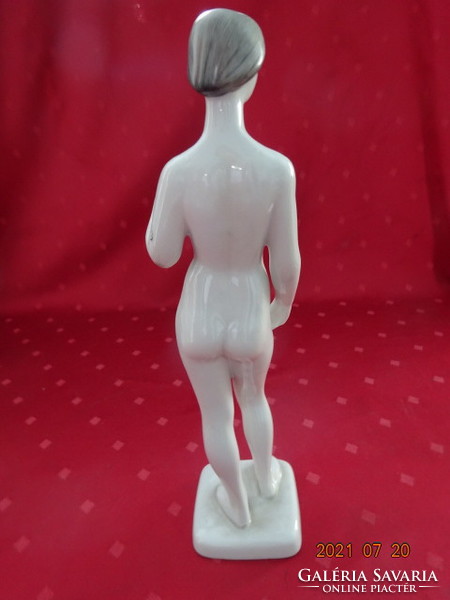 Hollóháza porcelain figure, hand-painted female nude statue, height 28.5 cm. He has!