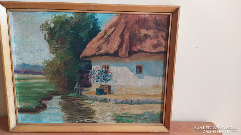 Nice painting p. With Kovács mark from 1935, oil on wood, 43x33 cm