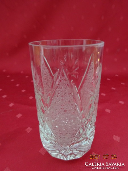 Vastag talpú kristály pohár, magassága 12,5 cm. Vanneki!