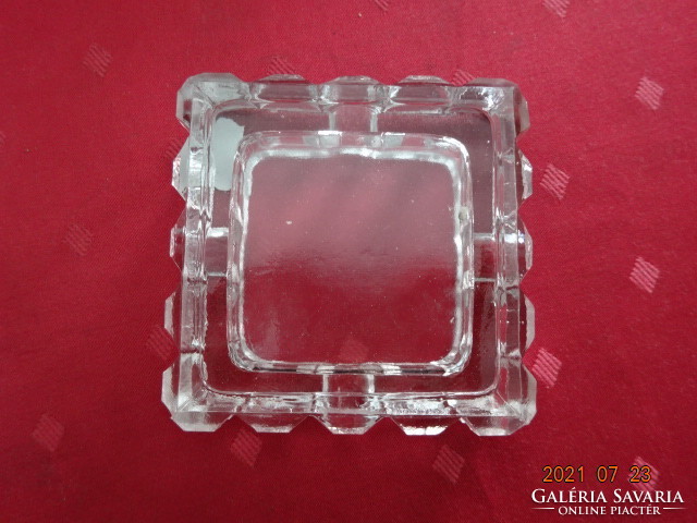 Glass ashtray. Size 9.5 x 9.5 x 4 cm. There are some!