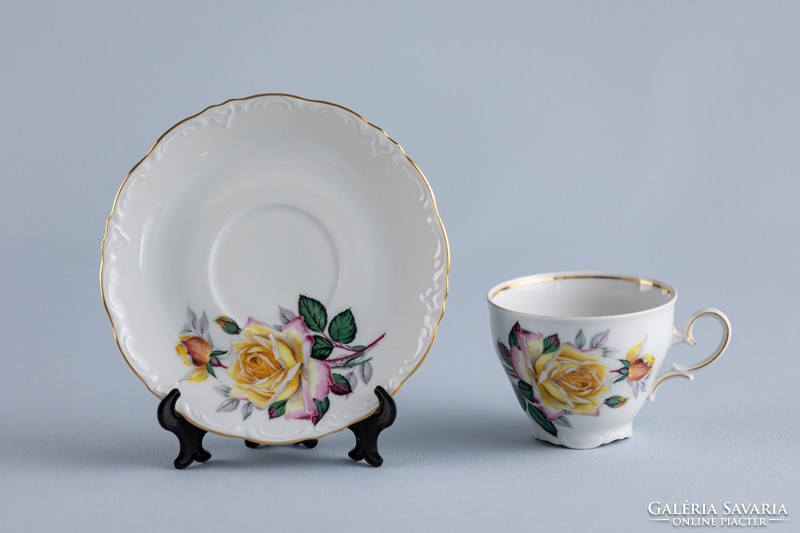 Bavaria Schirnding porcelán csészék, alátét tányérokkal