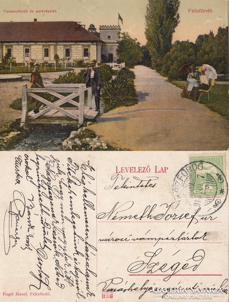 Románia Félixfürdő Ferencfürdő és parkrészlet 1914 RK MET