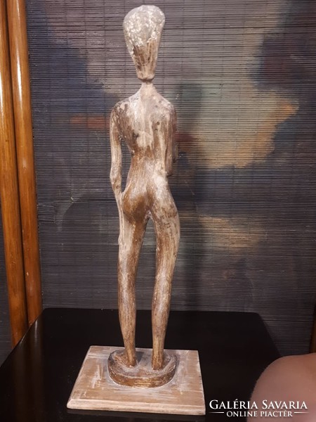 Wooden fertility statue