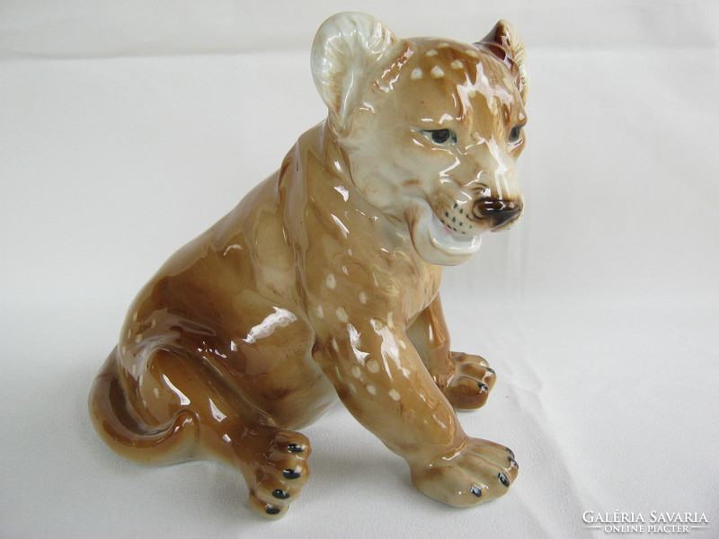 Royal dux porcelán oroszlán kölyök