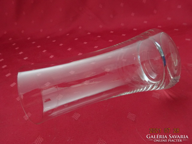 Vastag aljú üveg pohár, magassága 15,5 cm. Vanneki!
