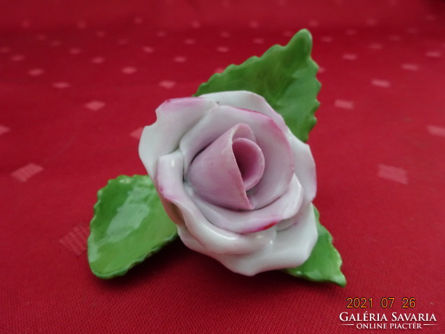Herendi porcelán rózsa, magassága 4,5 cm. Vanneki!