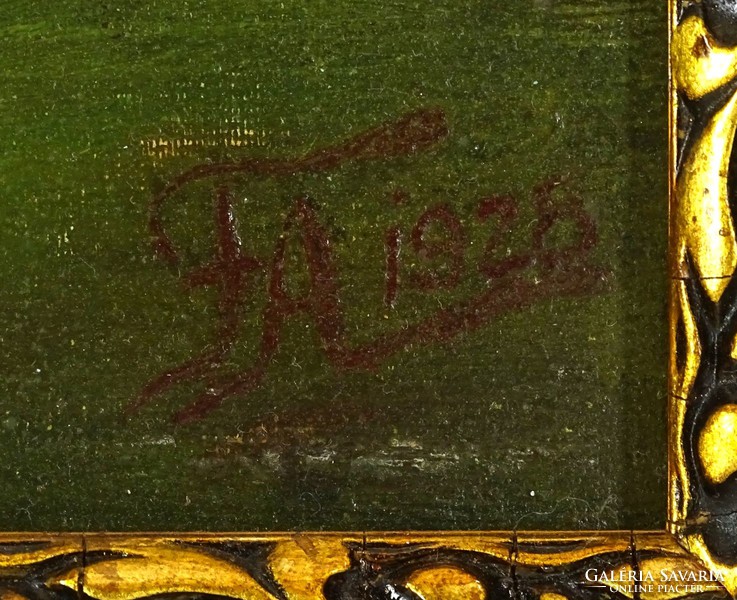 1F459 XX. századi nagybányai festő FA 1926 jelzéssel: Tavaszi ligetes táj