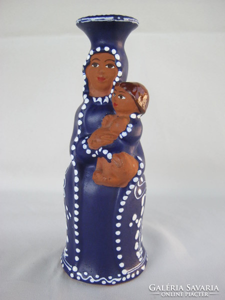 Retro ... anya gyermekével kerámia figura