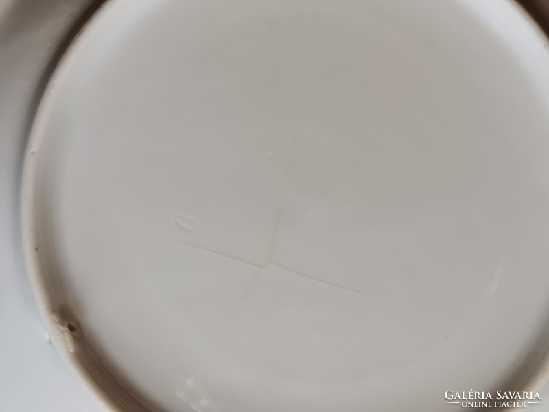Antik ibolyás lapos tányér
