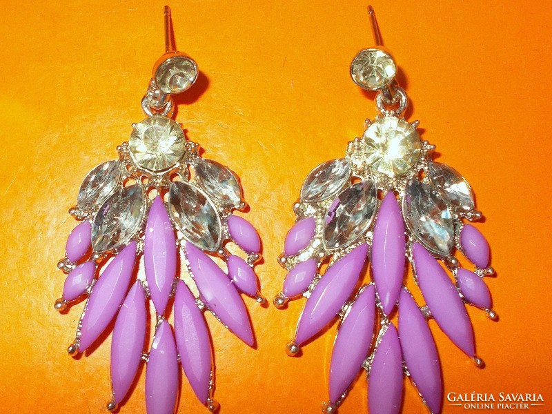 Full of crystal vintage earrings 5 cm !!
