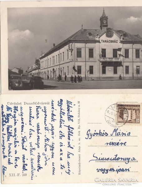 Dunaföldvár Tanácsháza 1955 RK Magyar Hungary