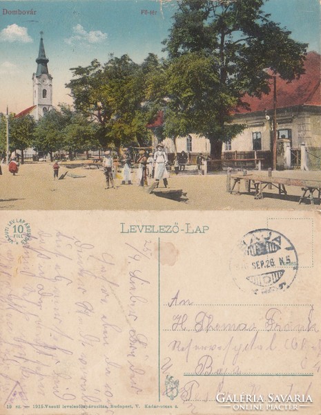Dombovár Fő tér 1916 RK Magyar Hungary szakadás
