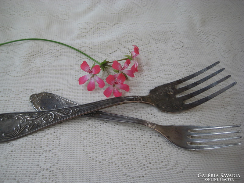 Silver-plated Italian forks 2 pcs 25 and 30 cm