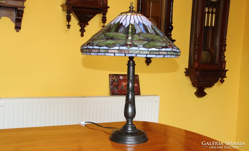 Tiffany dragonfly lamp with heavy base, 60 cm