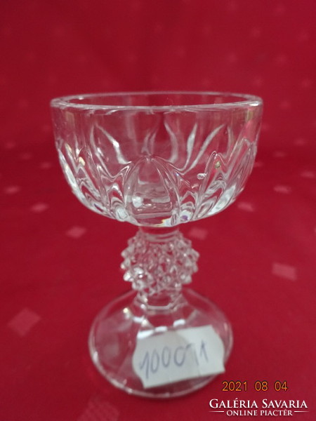 Kristályüveg likőrös pohár, magassága 7 cm. Vanneki.