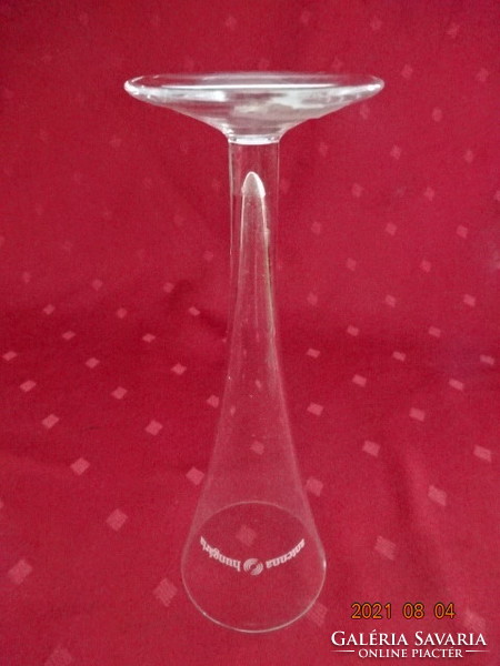 Champagne glass, antenna with Hungarian inscription, height 19 cm. He has!