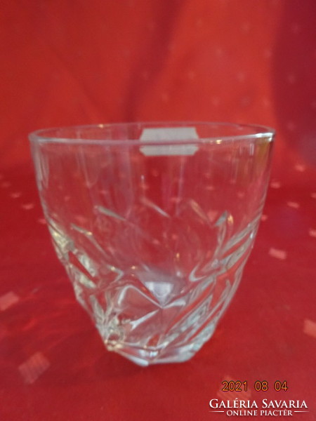 Üveg pohár, magassága 7 cm, átmérője 7 cm. Vanneki!