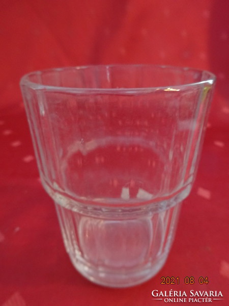 Üveg pohár, magassága 9 cm, átmérője 7 cm. Vanneki!