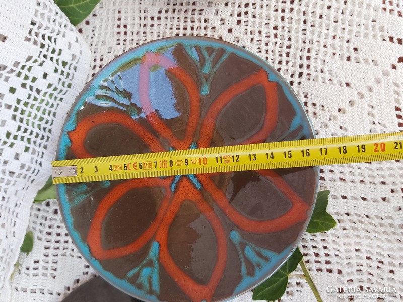 Gyönyörű retro mintás 16.5  cm-es falitányér tányérok   tányér Gyűjtői darabok
