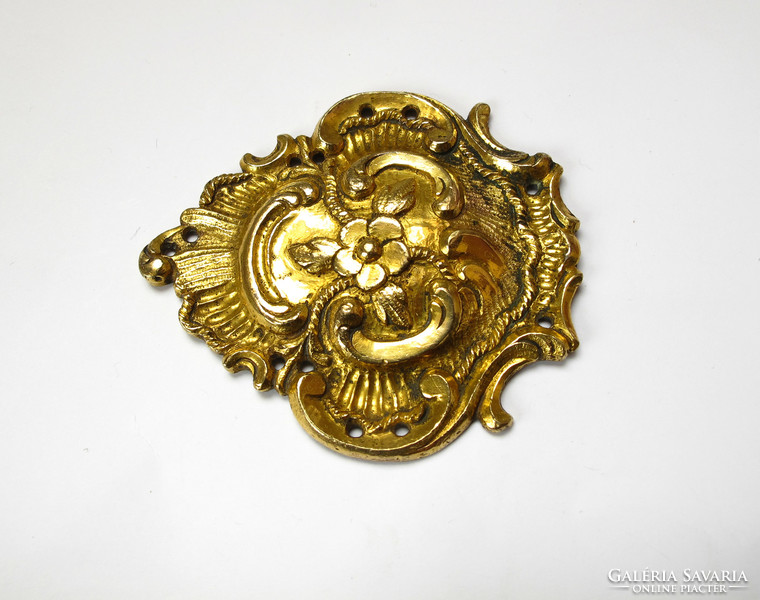Gilded, Rococo belt buckle, or ornament, 1700s.