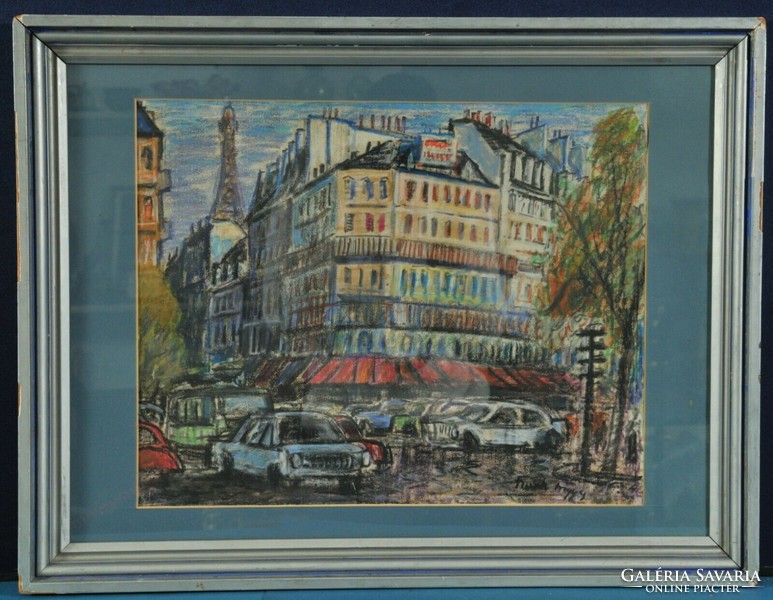 Frank Frigyesnek tulajdonítva(1890-1976): Utcakép Párizsból