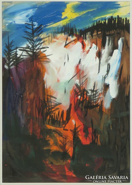 Magyar művész 2000 körül : Felhő a hegyen