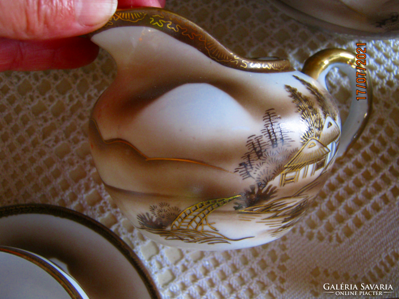 HorváthEva60 felhasználonak    Antik keleti  litofán  teás készlet tojáshéj porcelán csésze