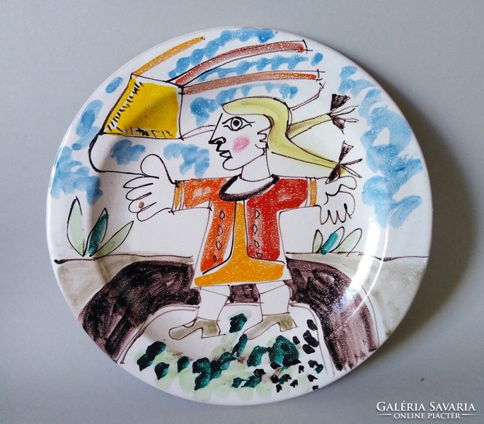 Giovanni de Simone, modern/abszrakt tányér, 1964 Picasso Matisse Klee