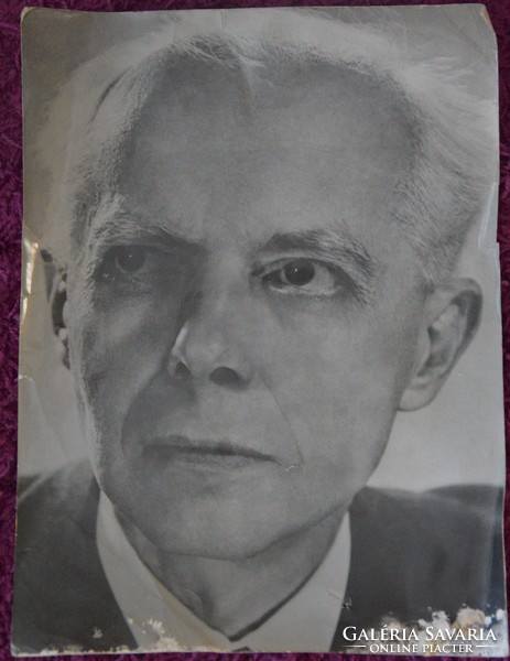Marian Reismann fotója Bartók Béláról, fekete-fehér, 29,5 x 40,5cm