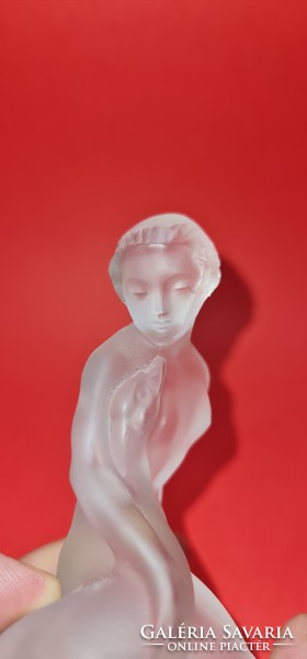 Lalique- papírnehezék, üvegdísz