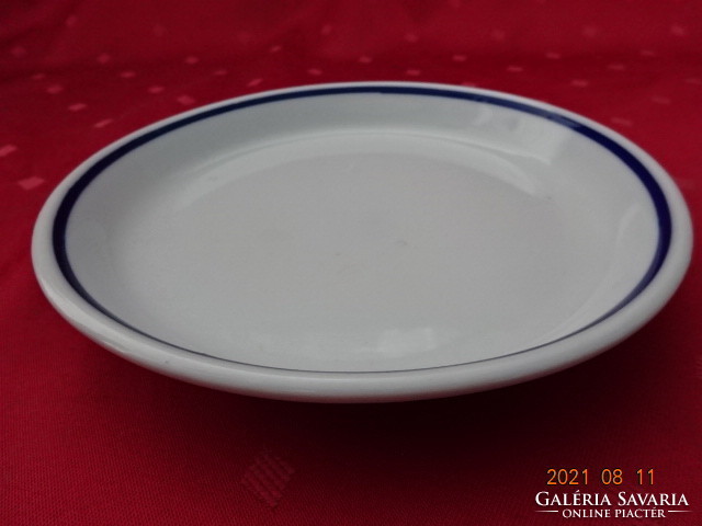 Zsolnay porcelain blue striped small plate, diameter 17 cm. He has!