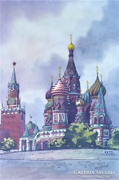 Festmény, Irlna Sz. Zagovorcseva, a Boldog Vazul-székesegyház Moszkva,