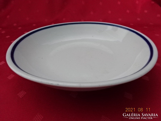 Zsolnay porcelain, deep plate with blue stripes, diameter 20 cm. He has!