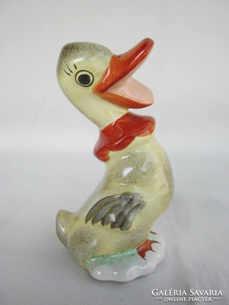 Retro ... Bodrogkeresztúr ceramic figurine nipple cheerful little duck