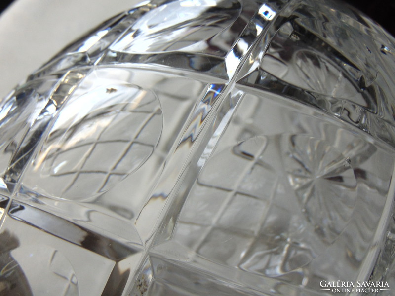 Régi üveg v. kristály karaffa + ajándék