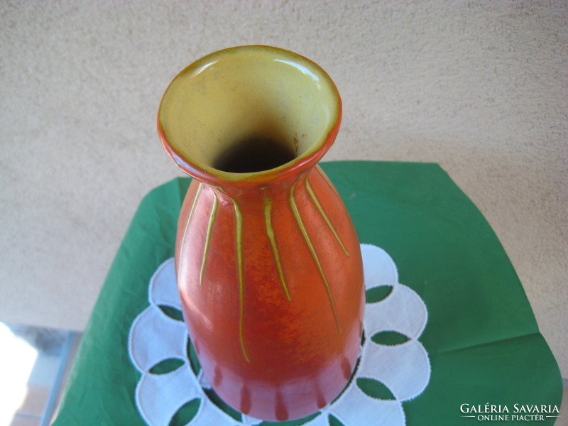 Tófej  retro váza  a 60 as évekből   ,  24 cm