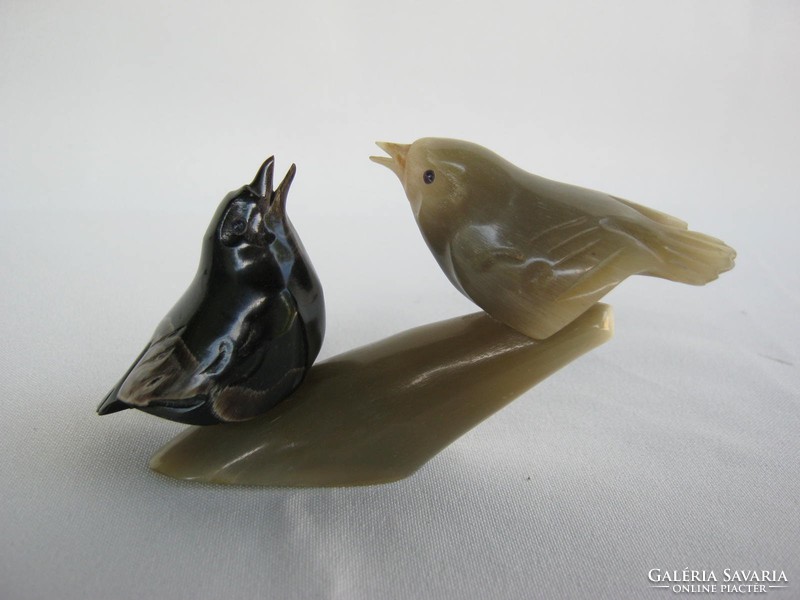 Retro kézműves szaru madár pár